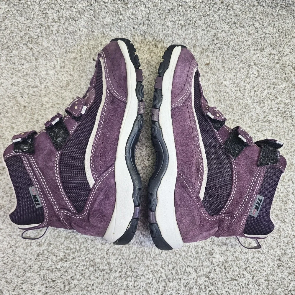 LL Bean Womens Sz 7M Tek 2.5 Waterproof Primaloft 200G Purple Suede 3 Strap Boot